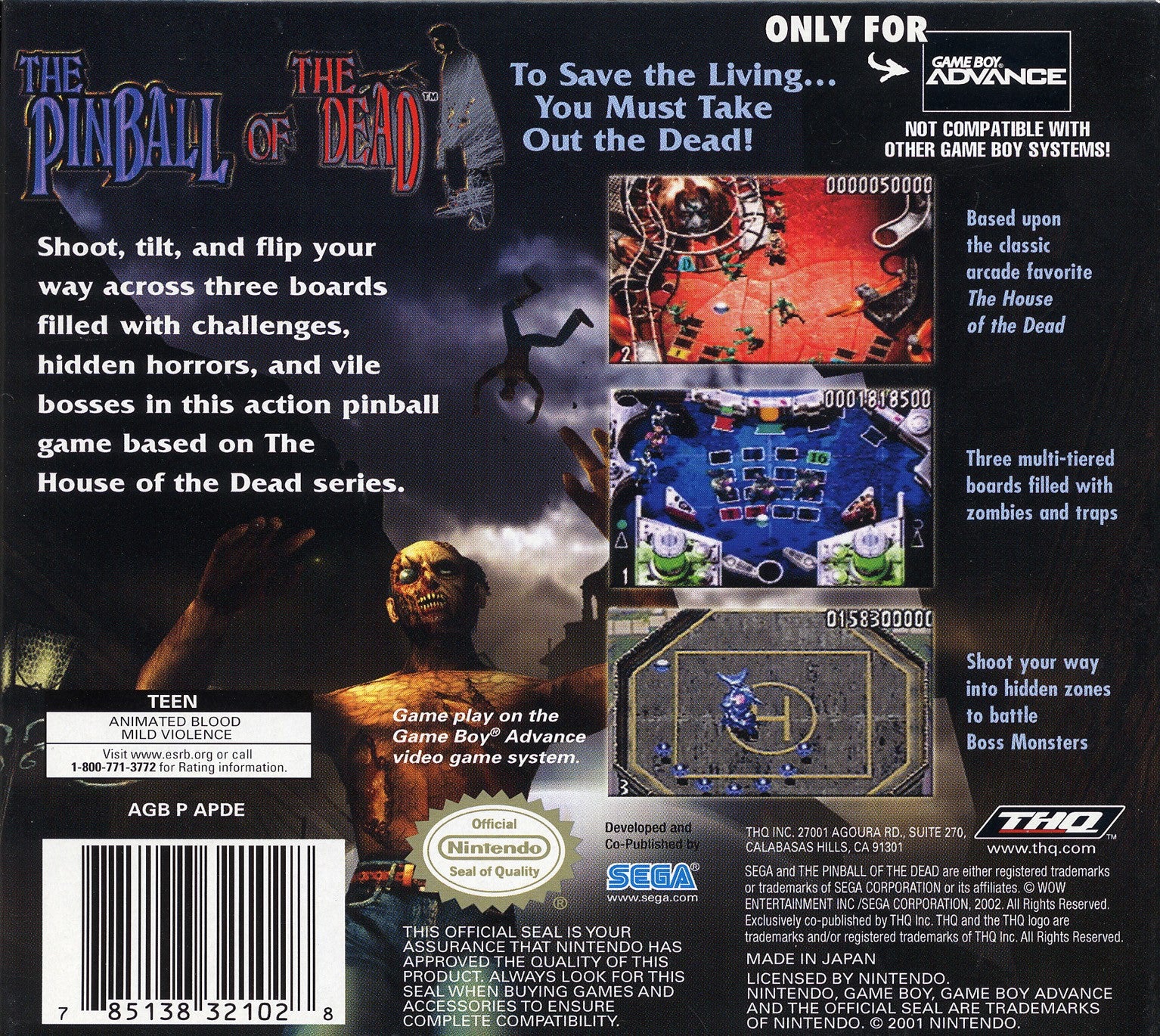 The Pinball of the Dead Game Boy Advance - Video Game - Used - CaveGamers - Image 2