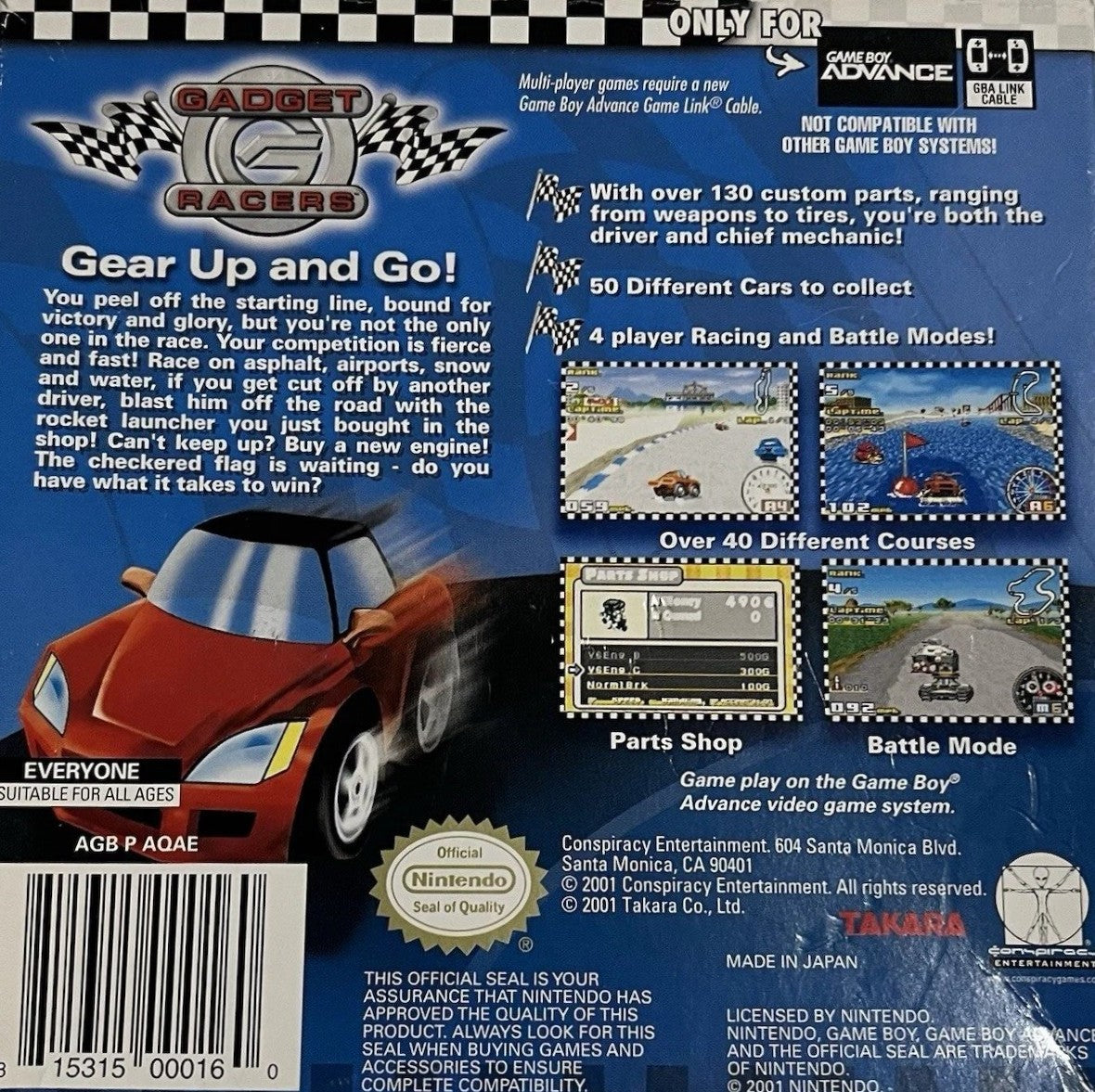 Gadget Racers Game Boy Advance - Video Game - Used - CaveGamers - Image 2