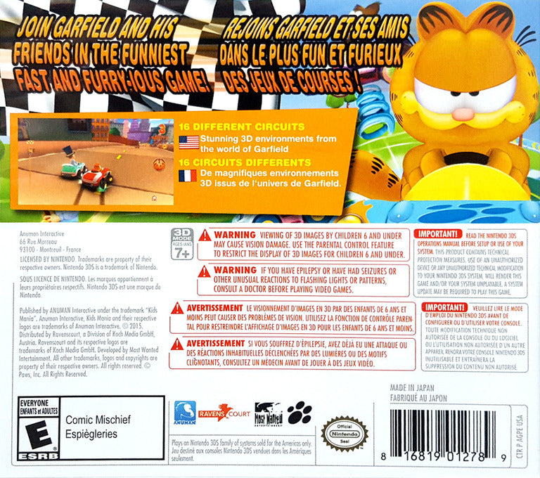 Garfield Kart 3DS - Video Game - Used - CaveGamers - Image 2