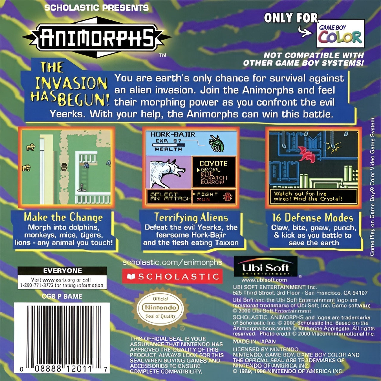 Animorphs Game Boy Color - Video Game - Used - CaveGamers - Image 2