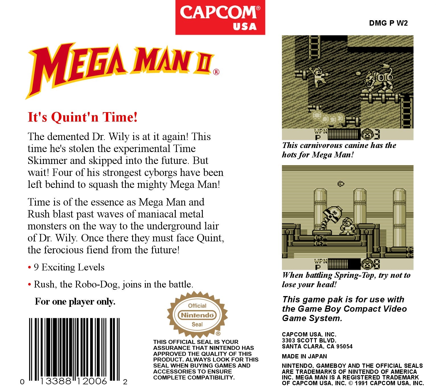 Mega Man 2 Game Boy - Video Game - Used - CaveGamers - Image 2