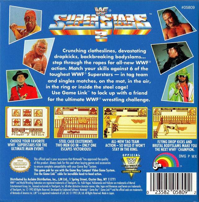 WWF Superstars 2 Game Boy - Video Game - Used - CaveGamers - Image 2
