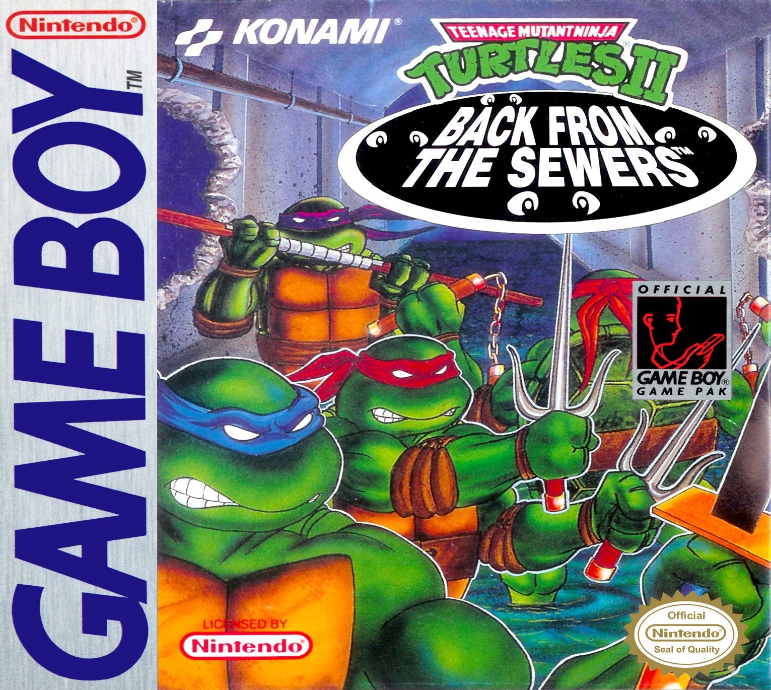 Teenage Mutant Ninja Turtles II: Back From the Sewers Game Boy - Video Game - Used - CaveGamers