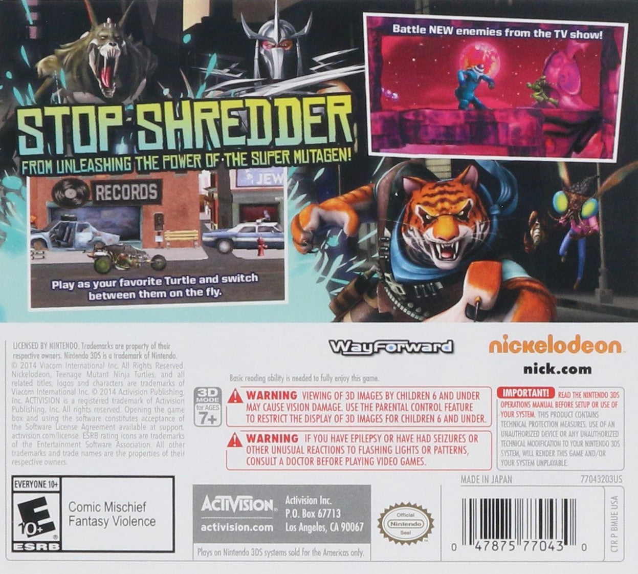 Teenage Mutant Ninja Turtles: Danger of the OOZE 3DS - Video Game - Used - CaveGamers - Image 2