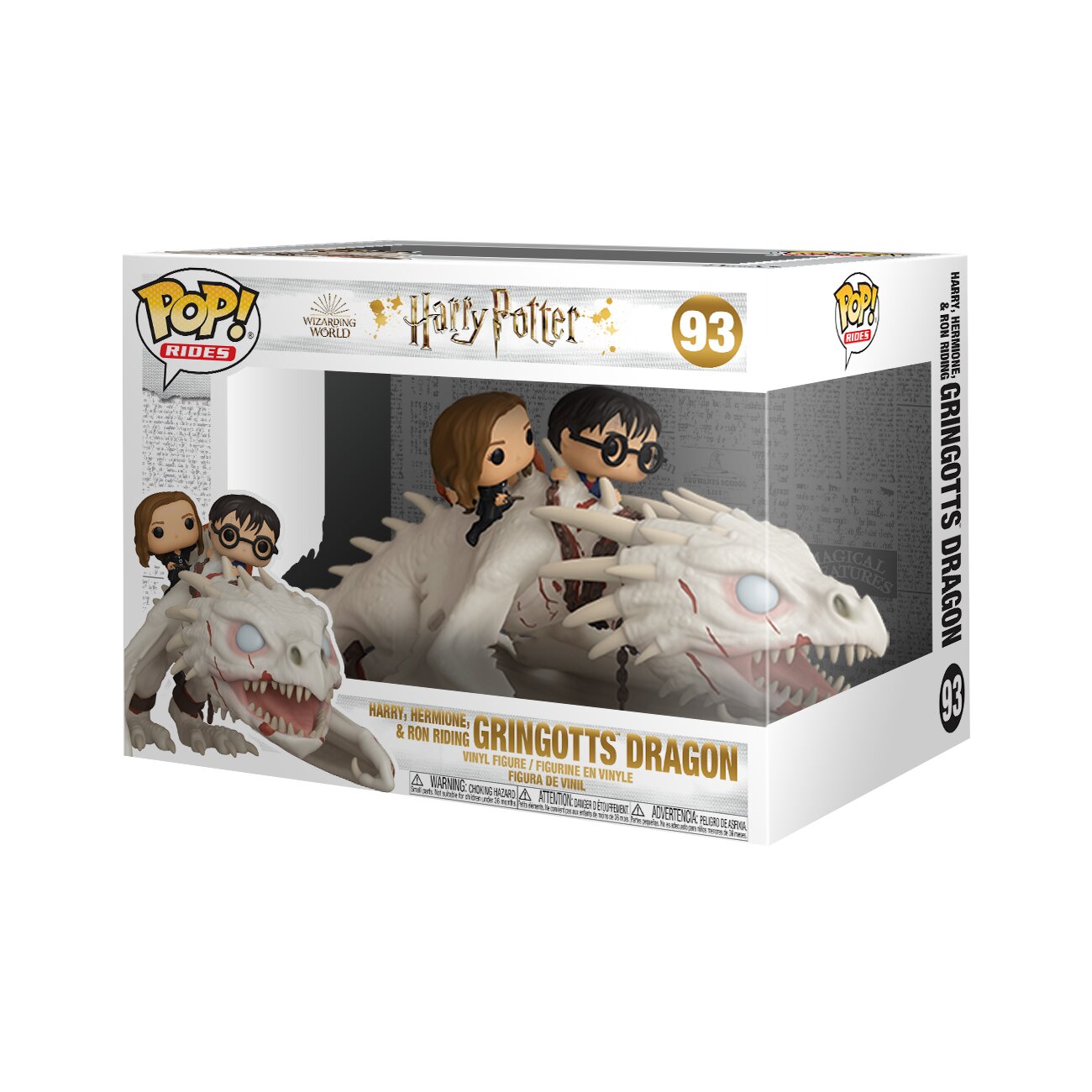Funko Pop! Harry Potter Harry, Hermione, & Ron Riding Gringotts Dragon Vinyl Figure - Toys - New - CaveGamers - Image 2