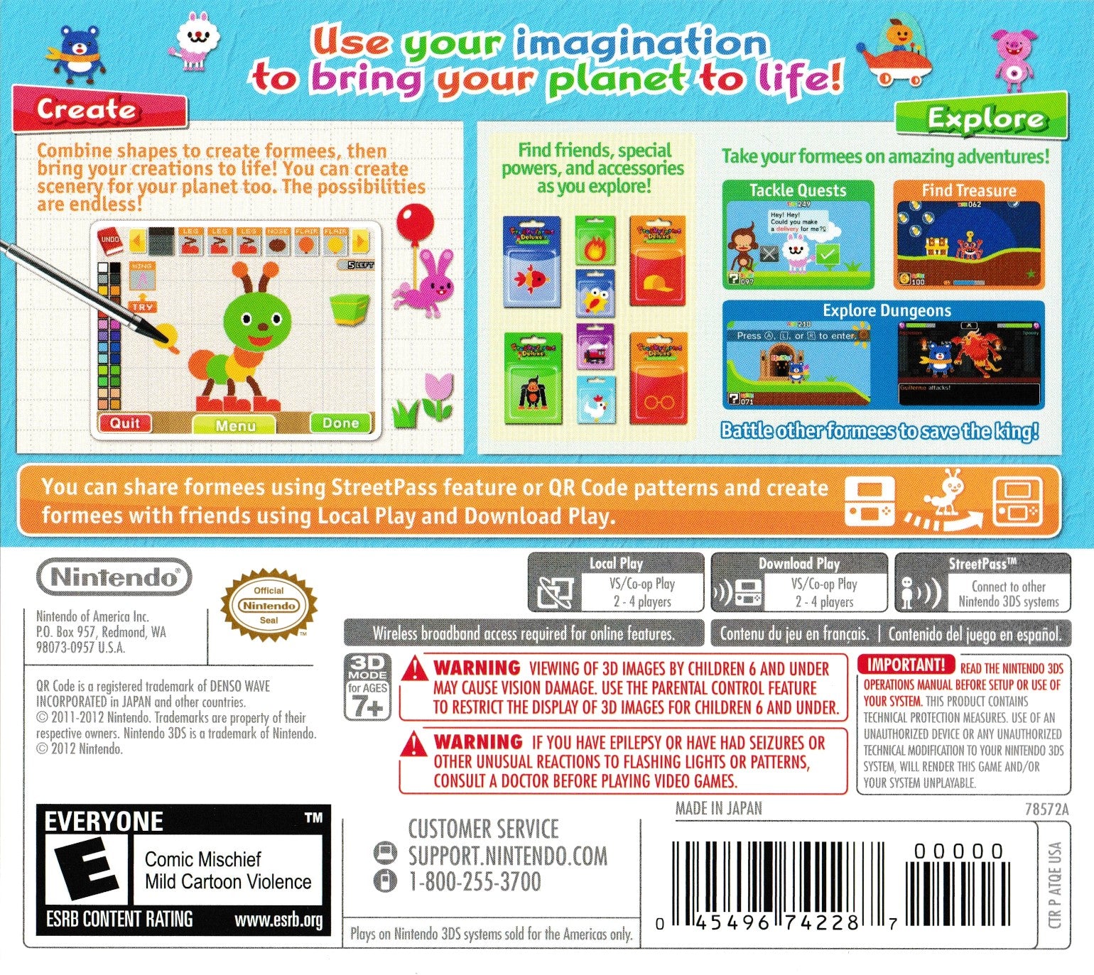 Freakyforms Deluxe: Your Creations, Alive! 3DS - Video Game - Used - CaveGamers - Image 2