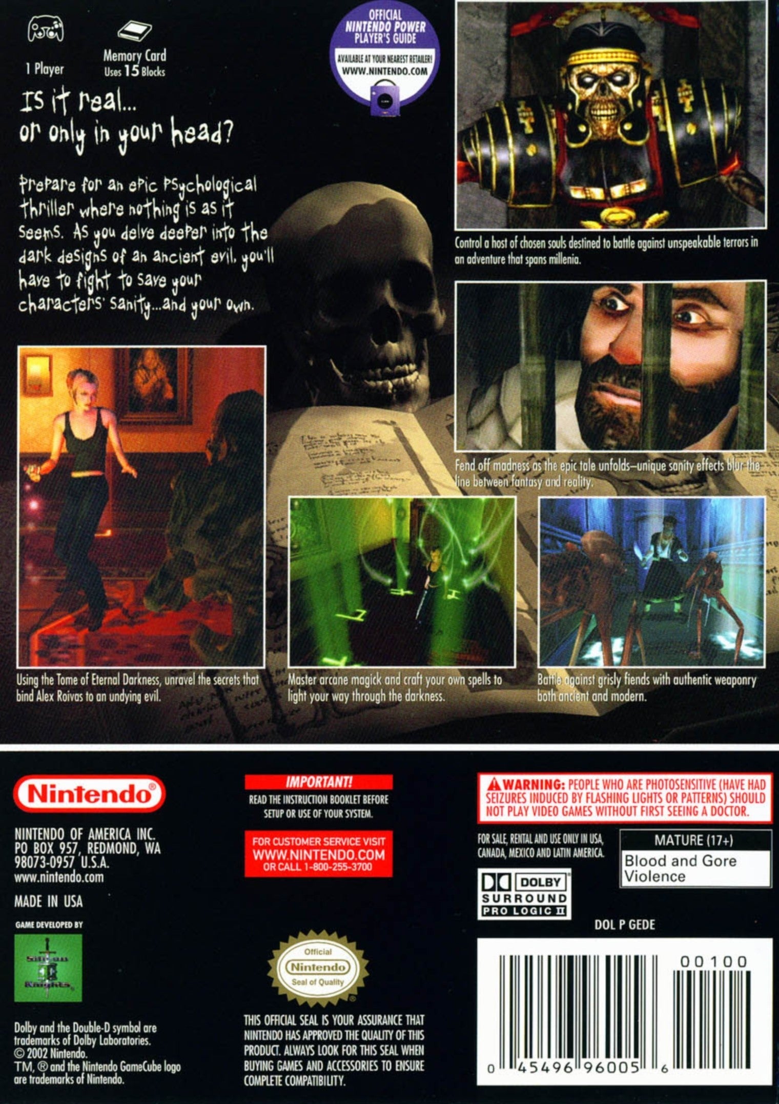 Eternal Darkness: Sanity's Requiem GameCube - Video Game - Used - CaveGamers - Image 2