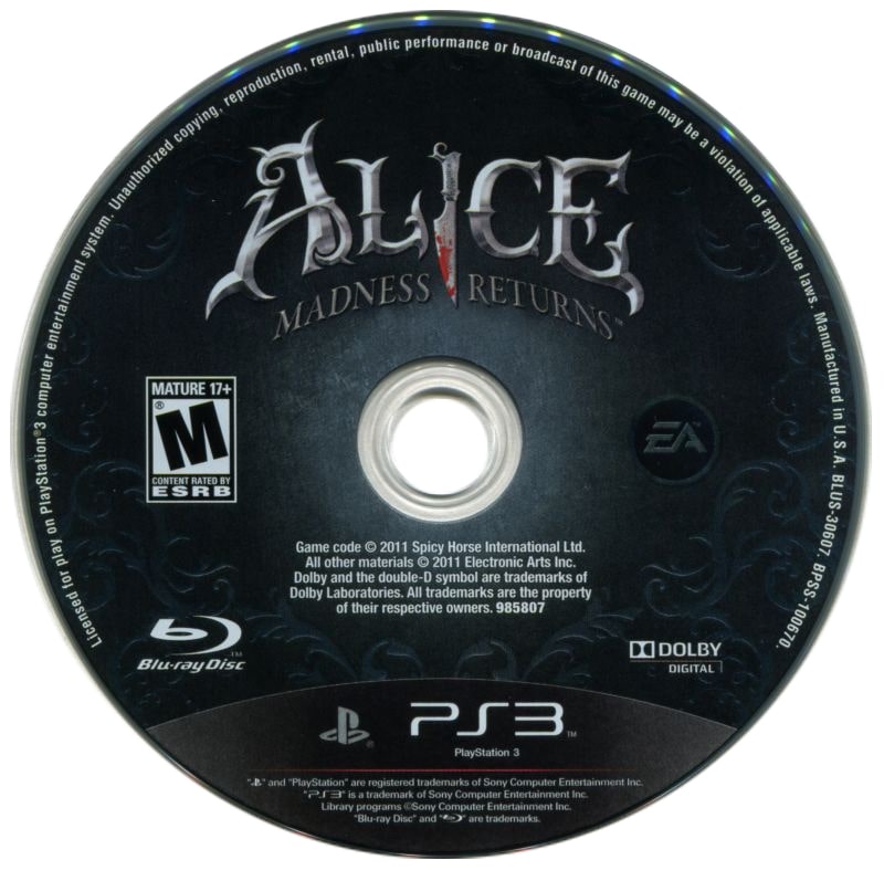Alice: Madness Returns PS3 - Video Game - Used - CaveGamers - Image 3