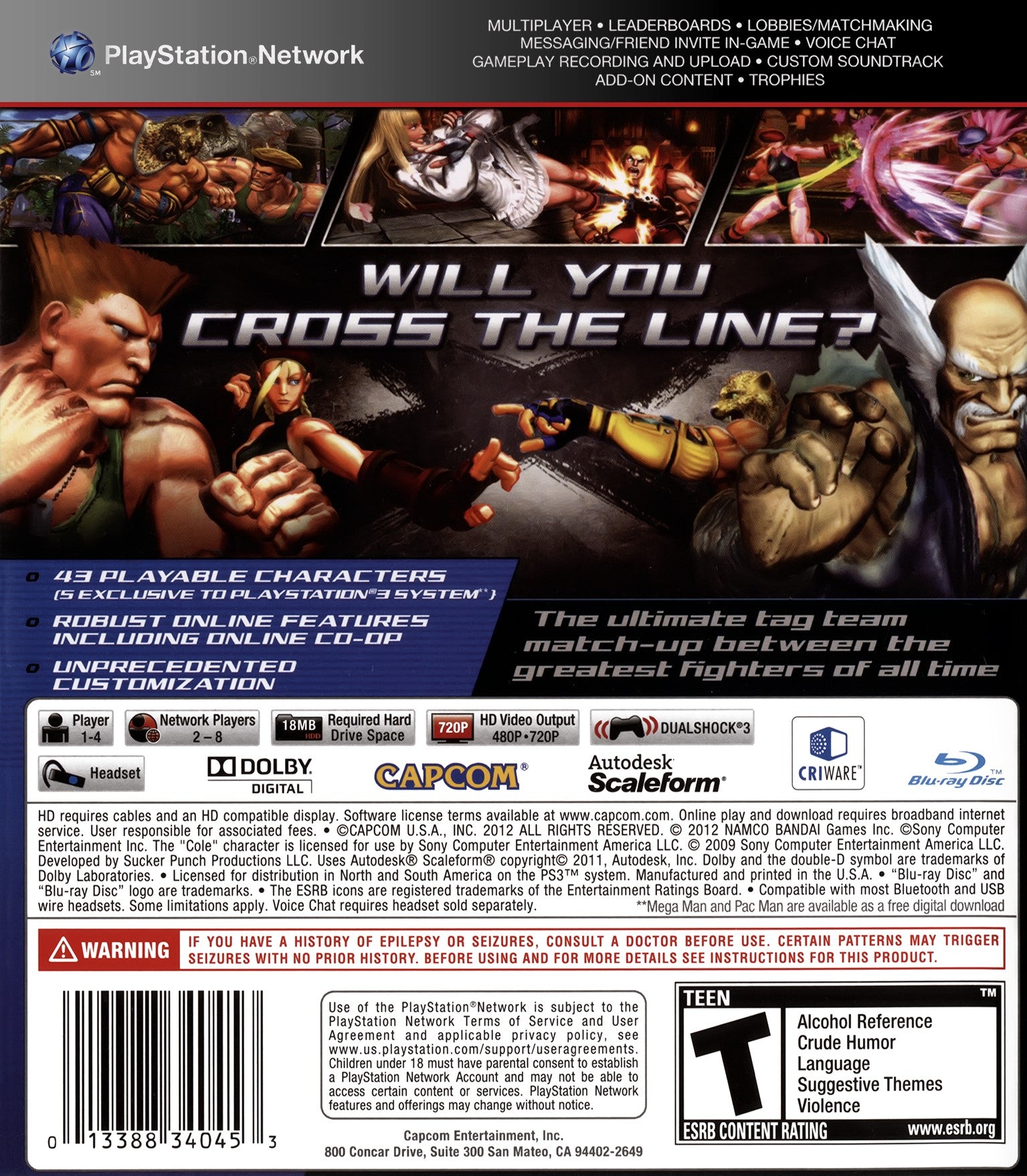 Street Fighter X Tekken PS3 - Video Game - Used - CaveGamers - Image 2