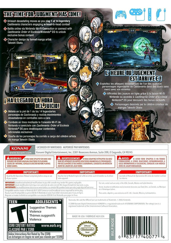 Castlevania Judgment Wii - Video Game - Used - CaveGamers - Image 2