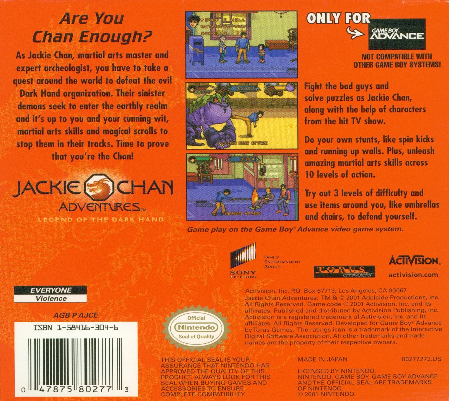 Jackie Chan Adventures Game Boy Advance - Video Game - Used - CaveGamers - Image 2