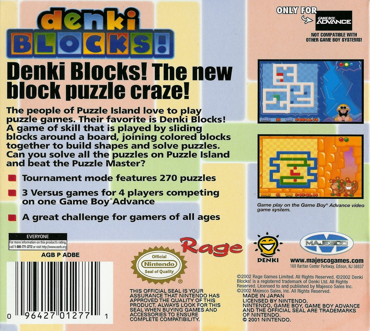 Denki Blocks Game Boy Advance - Video Game - Used - CaveGamers - Image 2