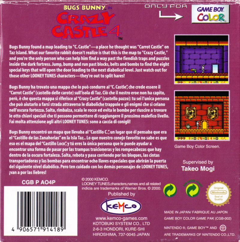 Bugs Bunny Crazy Castle 4 Game Boy Color - Video Game - Used - CaveGamers - Image 2