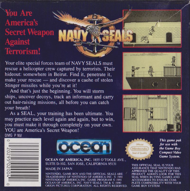 Navy Seals Game Boy - Video Game - Used - CaveGamers - Image 2