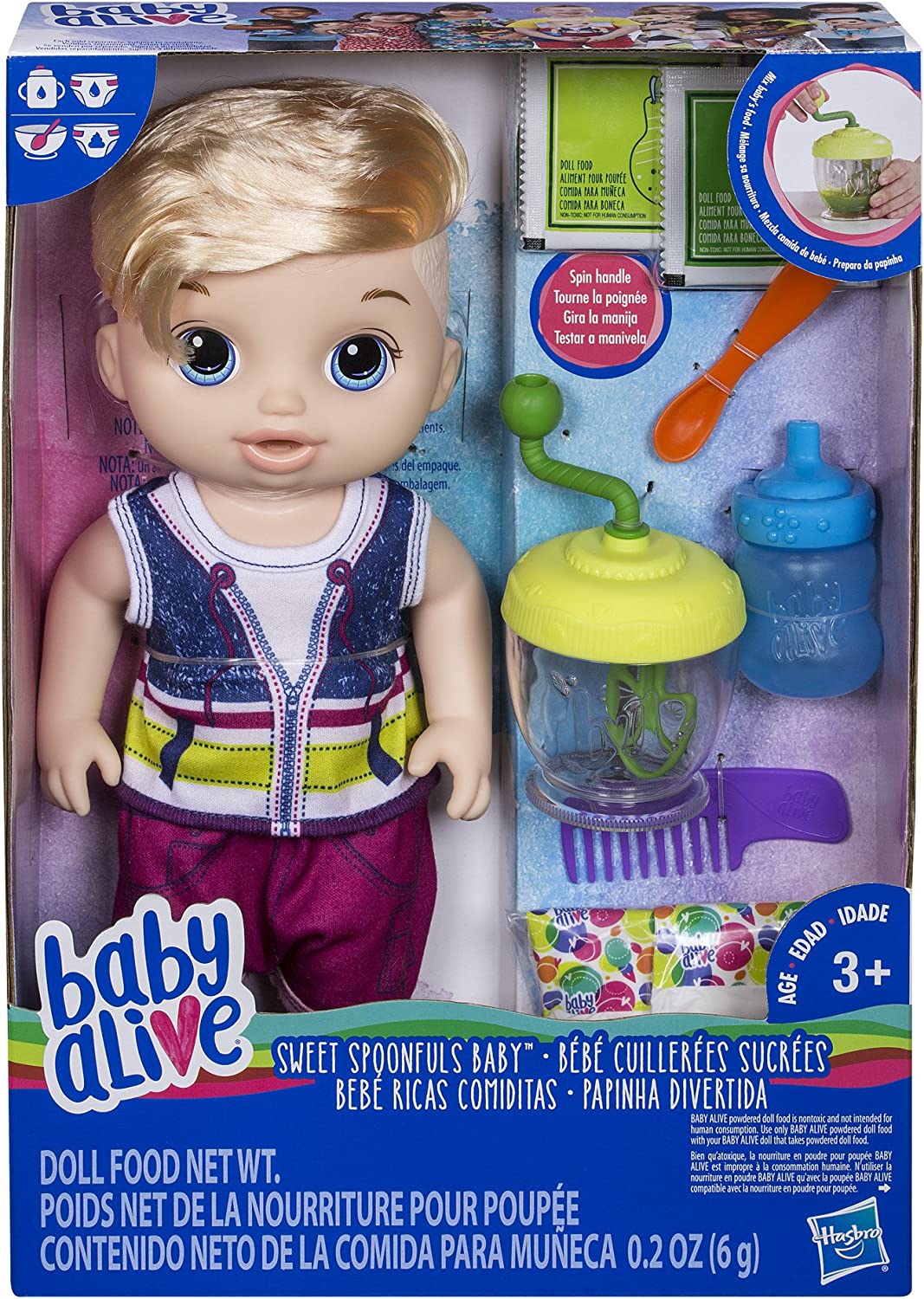Baby Alive Sweet Spoonfuls Boy Blonde Baby Boy Doll