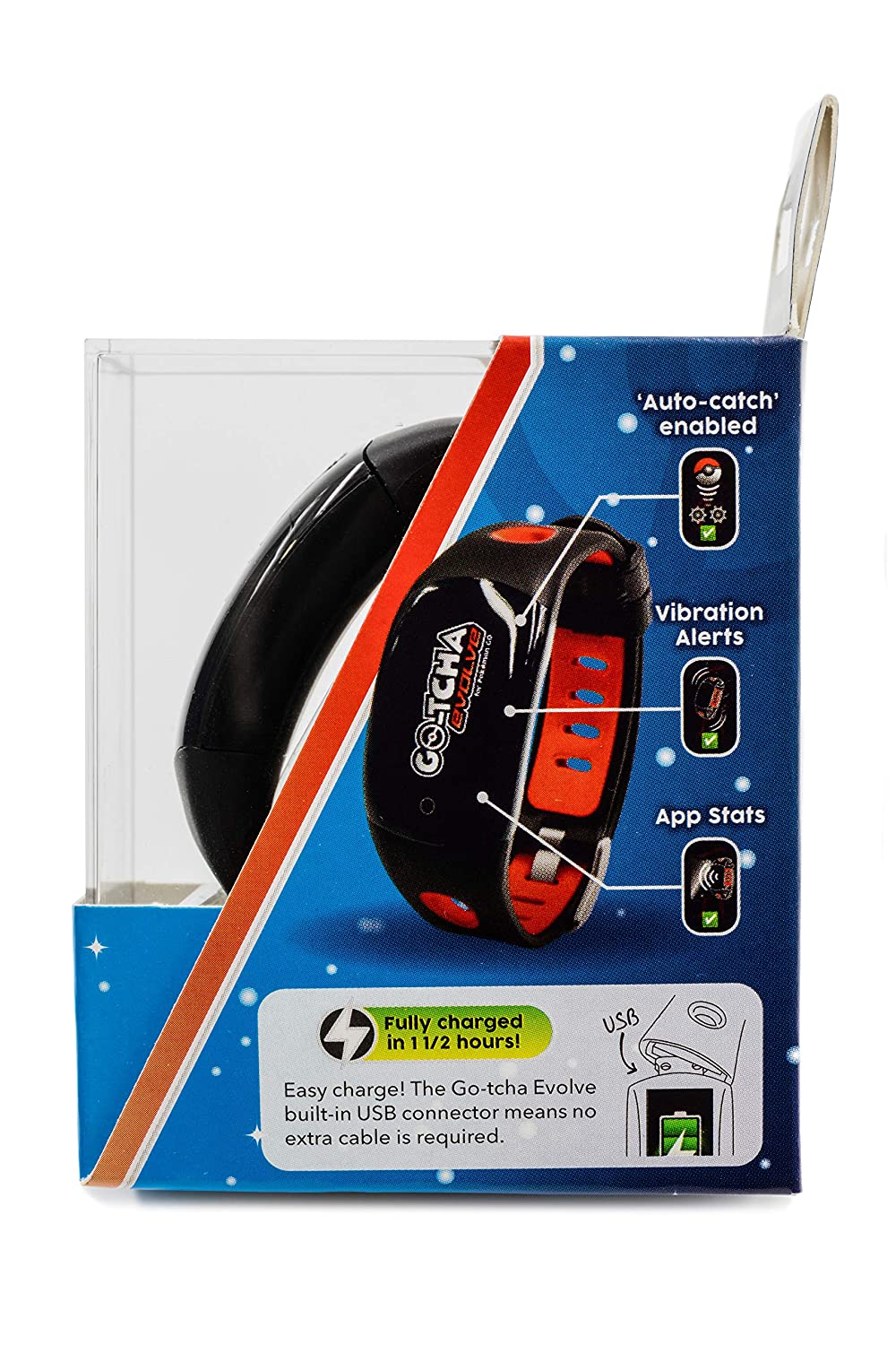 Pokemon Go GO-TCHA Evolve LED-Touch Wristband Accessory Auto Catch - Green/Black