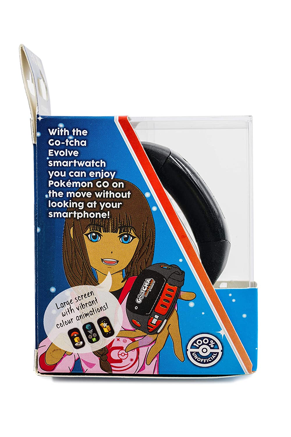 Pokemon Go GO-TCHA Evolve LED-Touch Wristband Accessory Auto Catch - Blue/Black