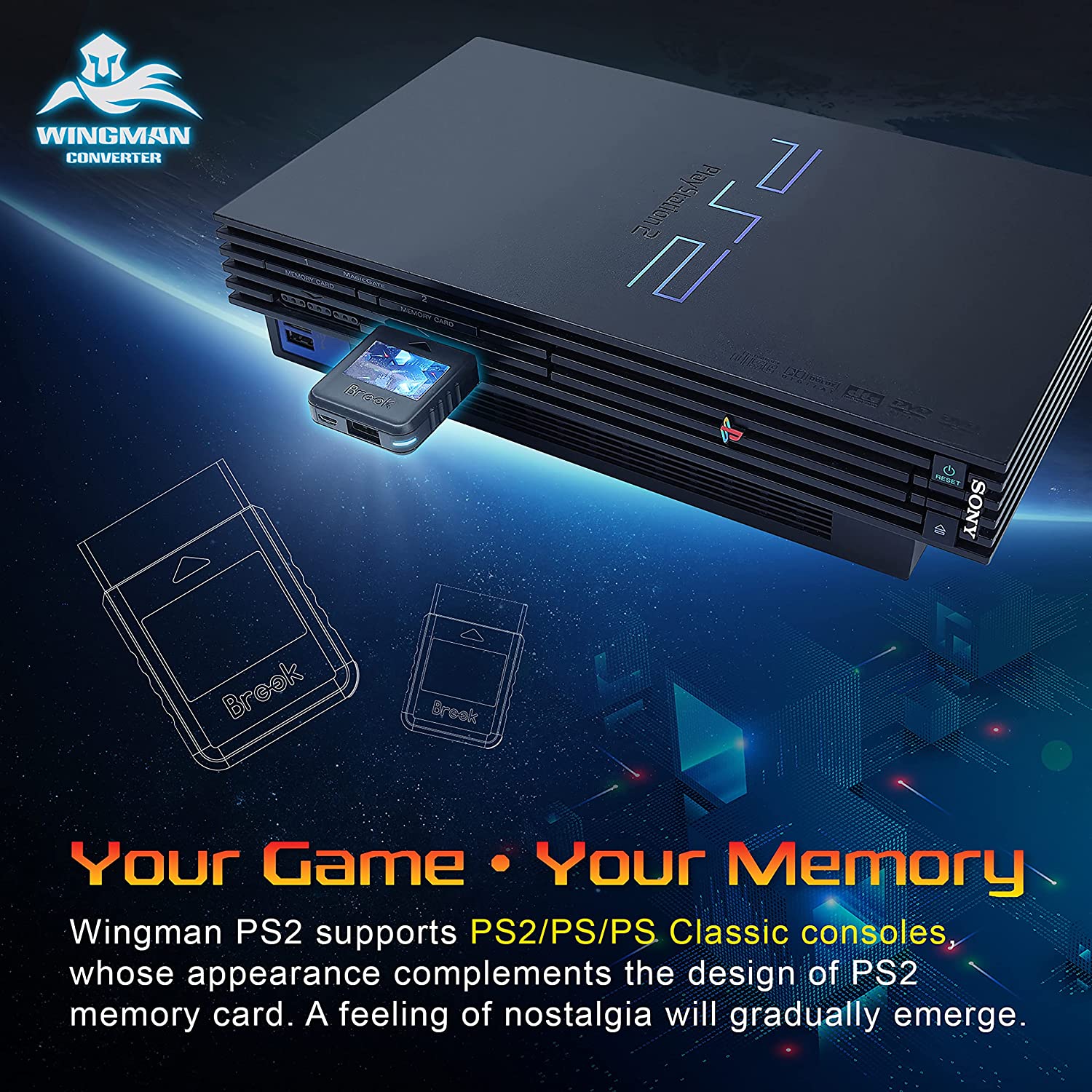 Brook Wingman PS2 Converter