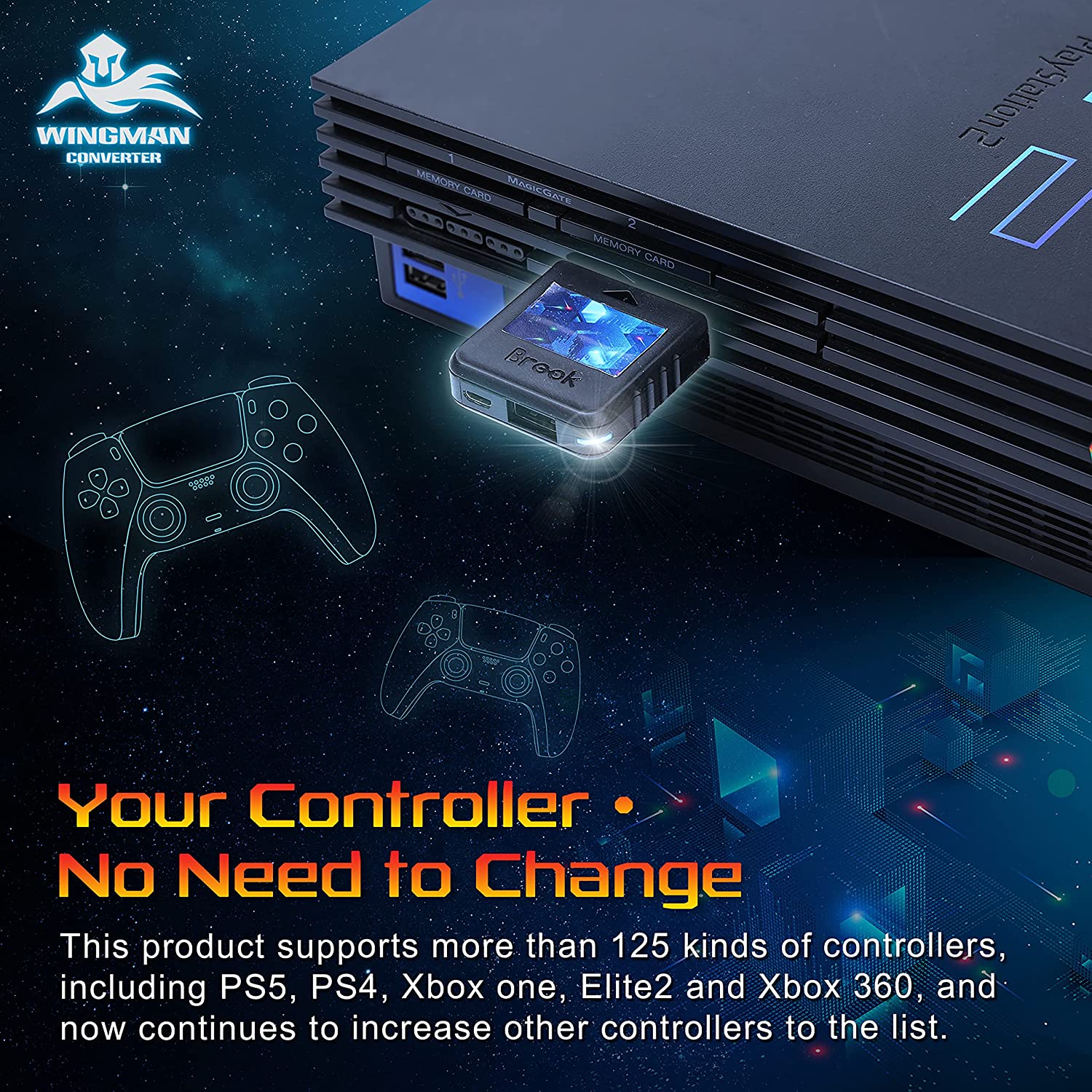 Brook Wingman PS2 Converter