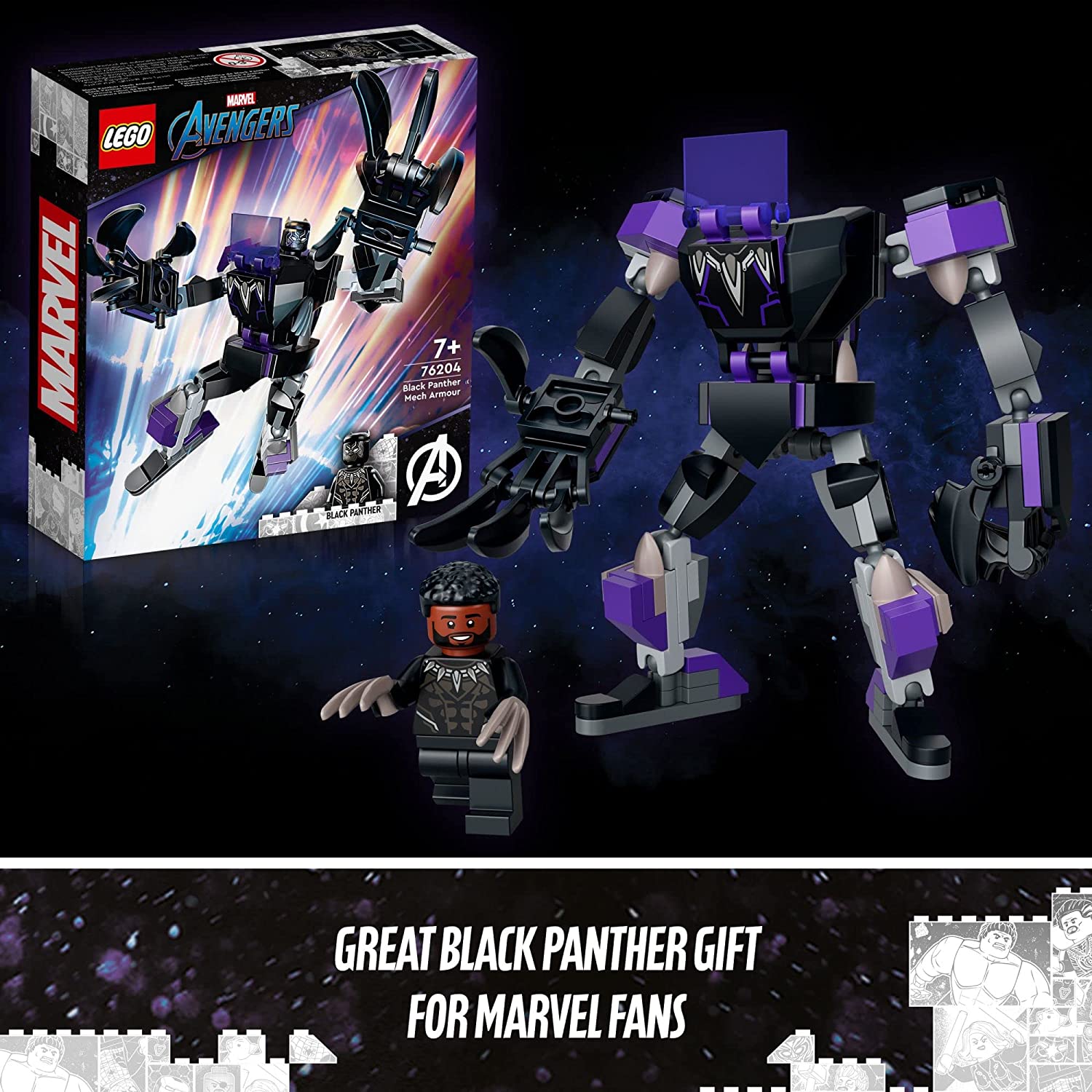LEGO Marvel Black Panther Mech Armor 76204