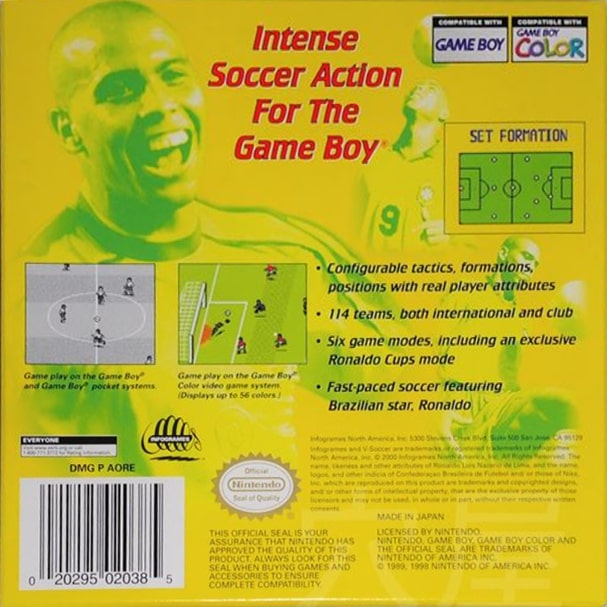 Ronaldo V-Soccer Game Boy Color - Video Game - Used - CaveGamers - Image 2