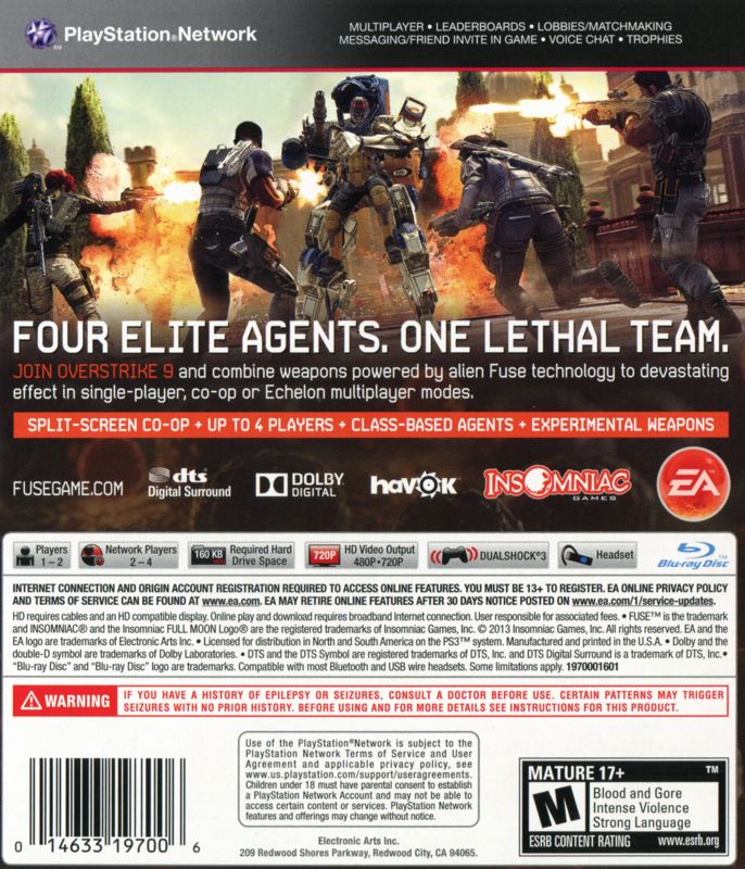Fuse PS3 - Video Game - Used - CaveGamers - Image 2