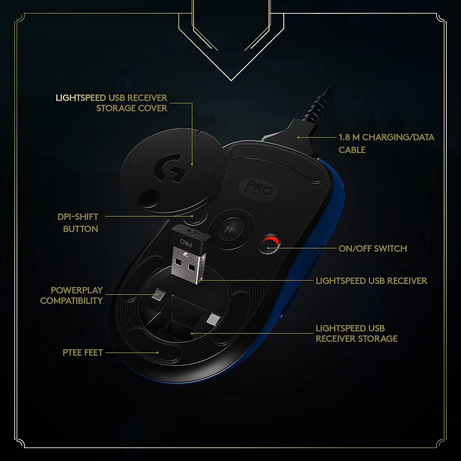 Logitech G PRO Wireless Gaming Mouse PC - Electronics - New - CaveGamers - Image 5