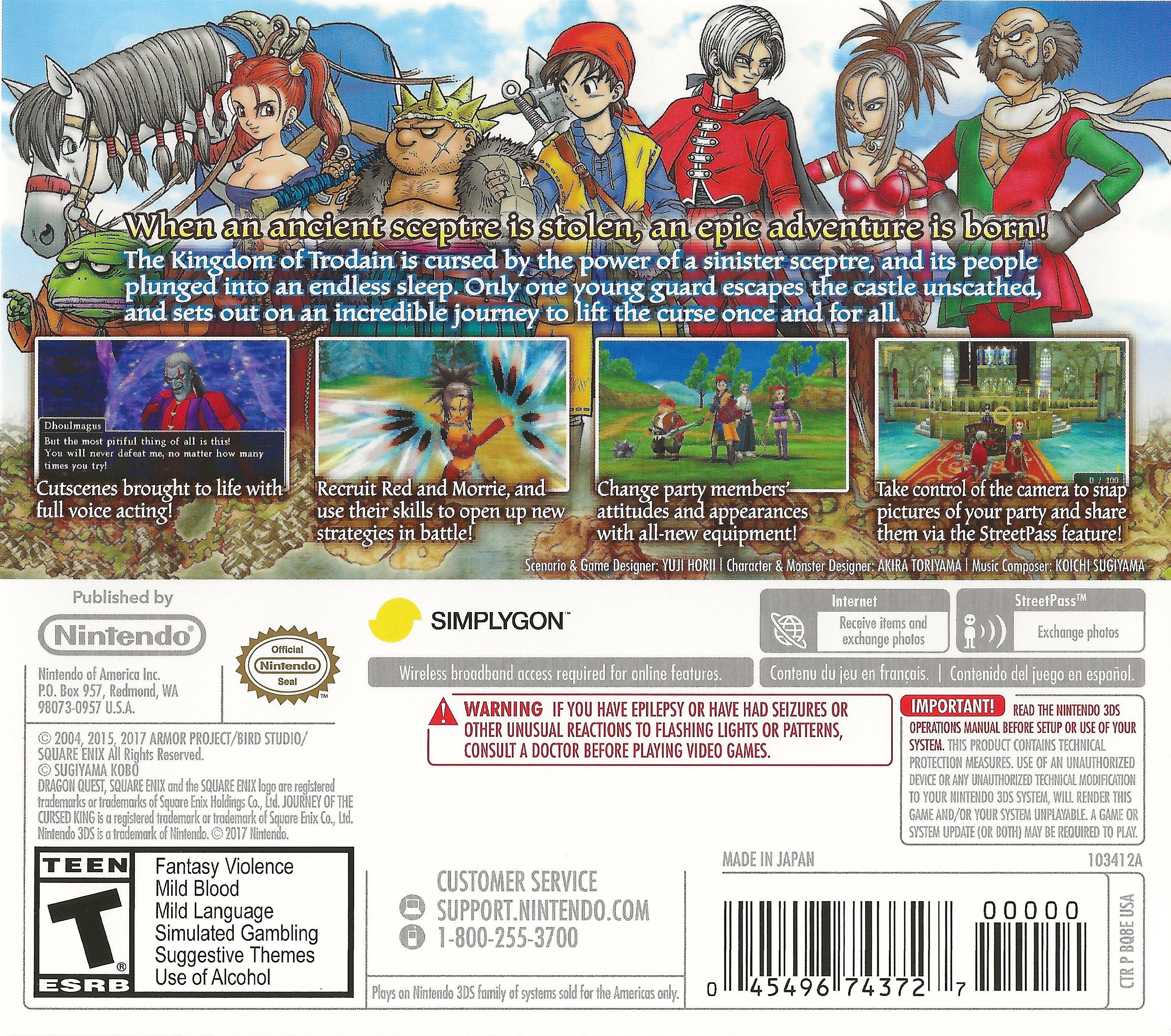 Dragon Quest VIII: Journey of the Cursed King 3DS - Video Game - Used - CaveGamers - Image 2
