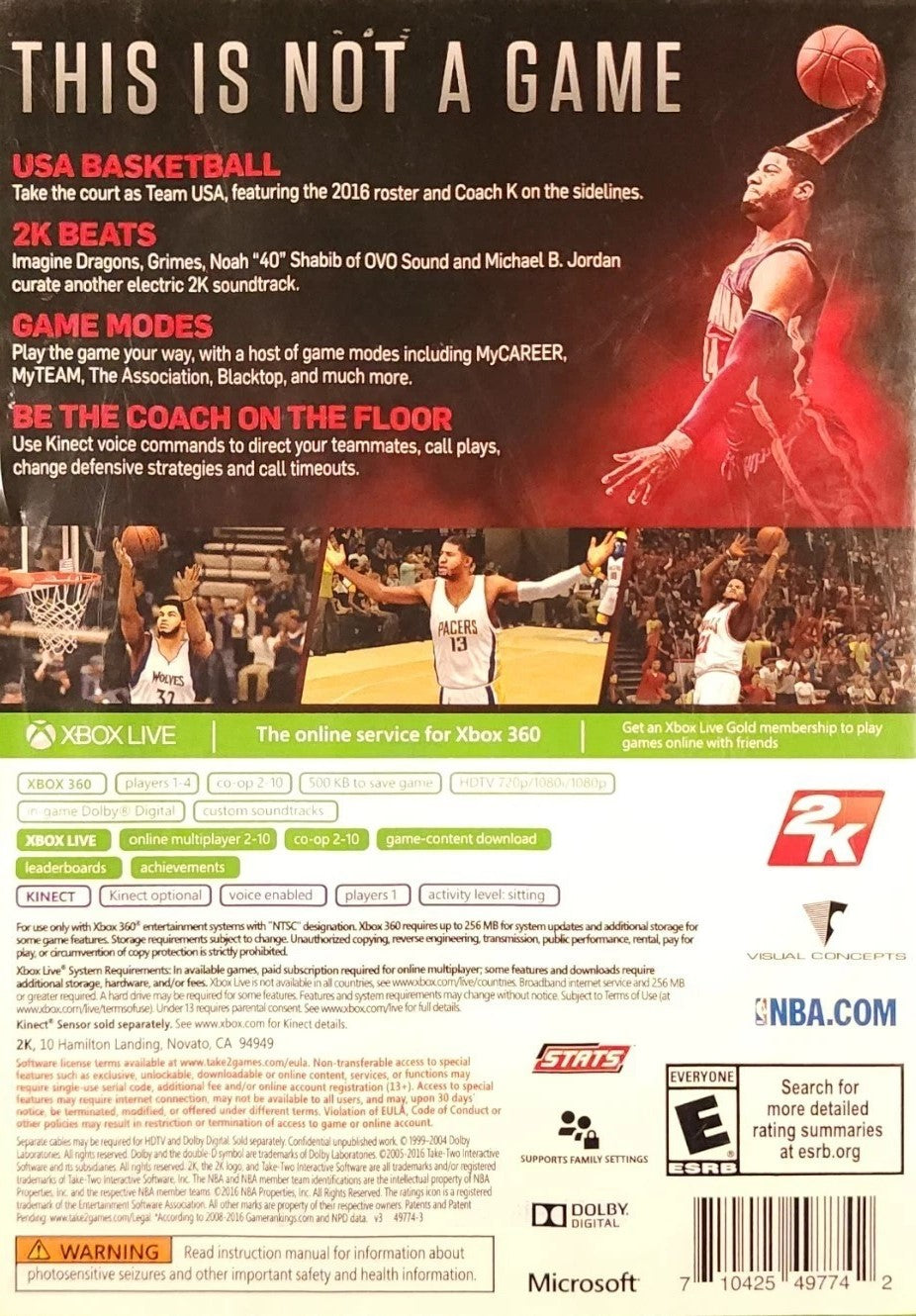 NBA 2K17 Xbox 360 - Video Game - Used - CaveGamers - Image 2