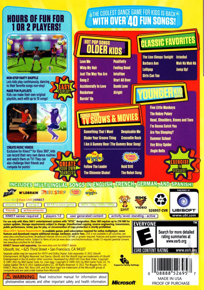 Just Dance Kids 2 Xbox 360 - Video Game - Used - CaveGamers - Image 2