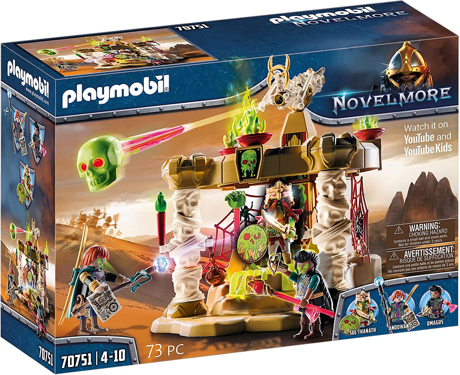 PLAYMOBIL Sal'ahari Sands Skeleton Army Temple 70751 Building Sets - Toys - New - CaveGamers