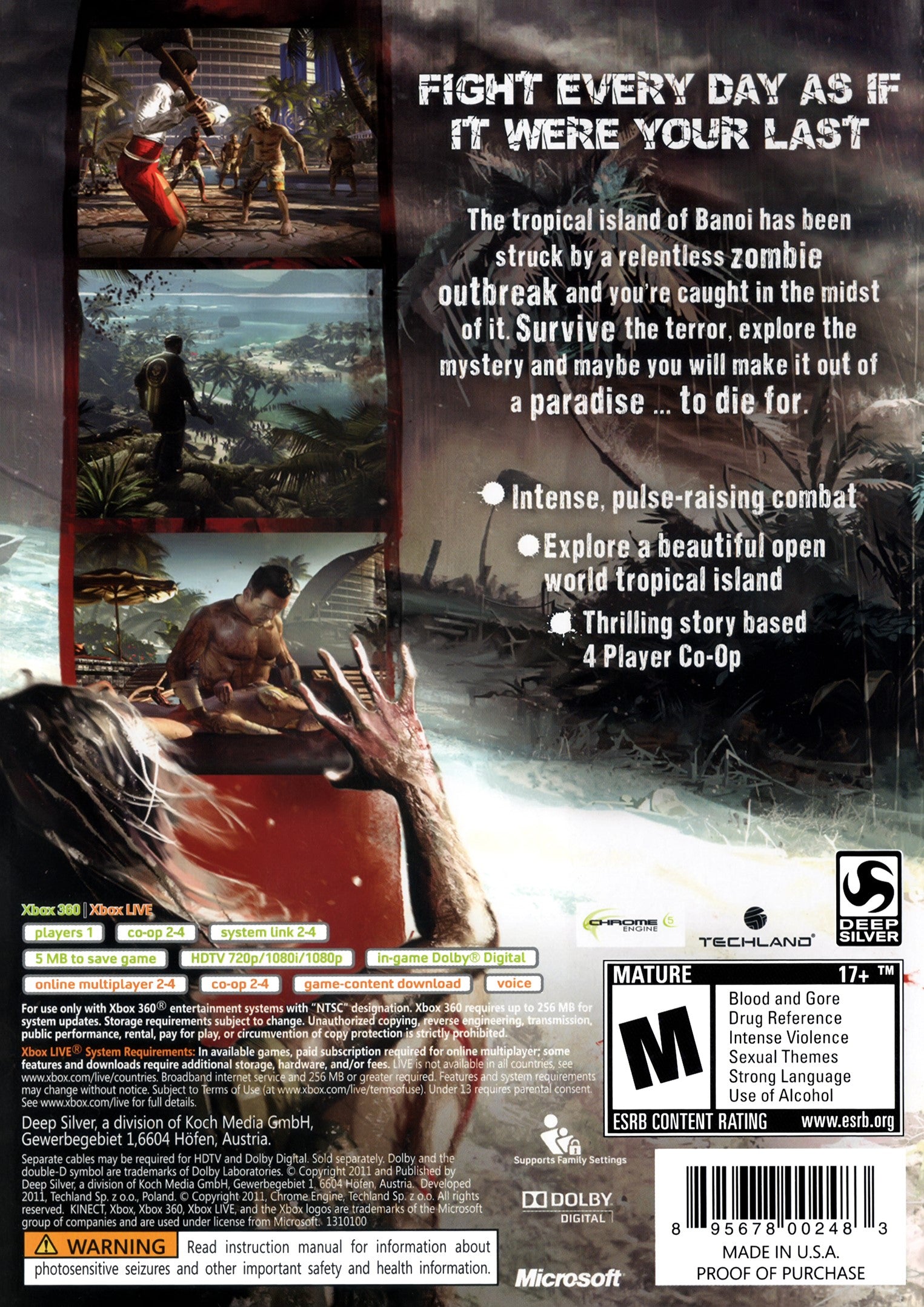 Dead Island Xbox 360 - Video Game - Used - CaveGamers - Image 2
