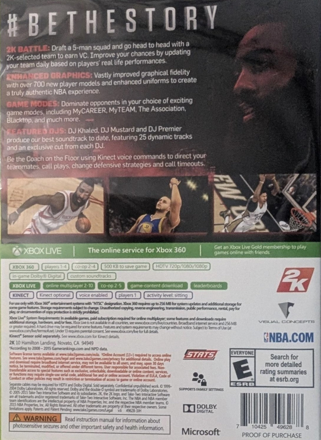 NBA 2K16 Xbox 360 - Video Game - Used - CaveGamers - Image 2
