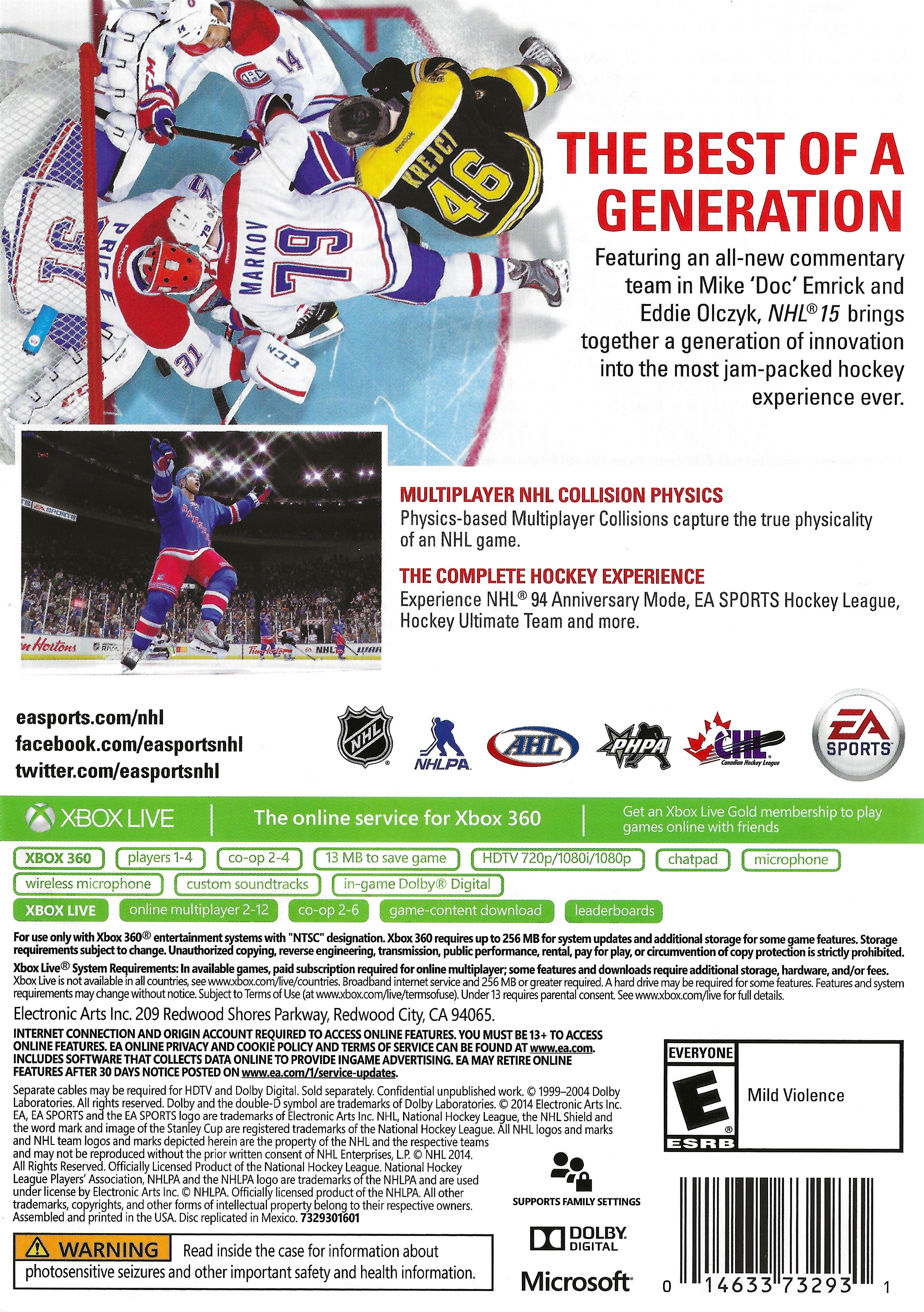 NHL 15 Xbox 360 - Video Game - Used - CaveGamers - Image 2