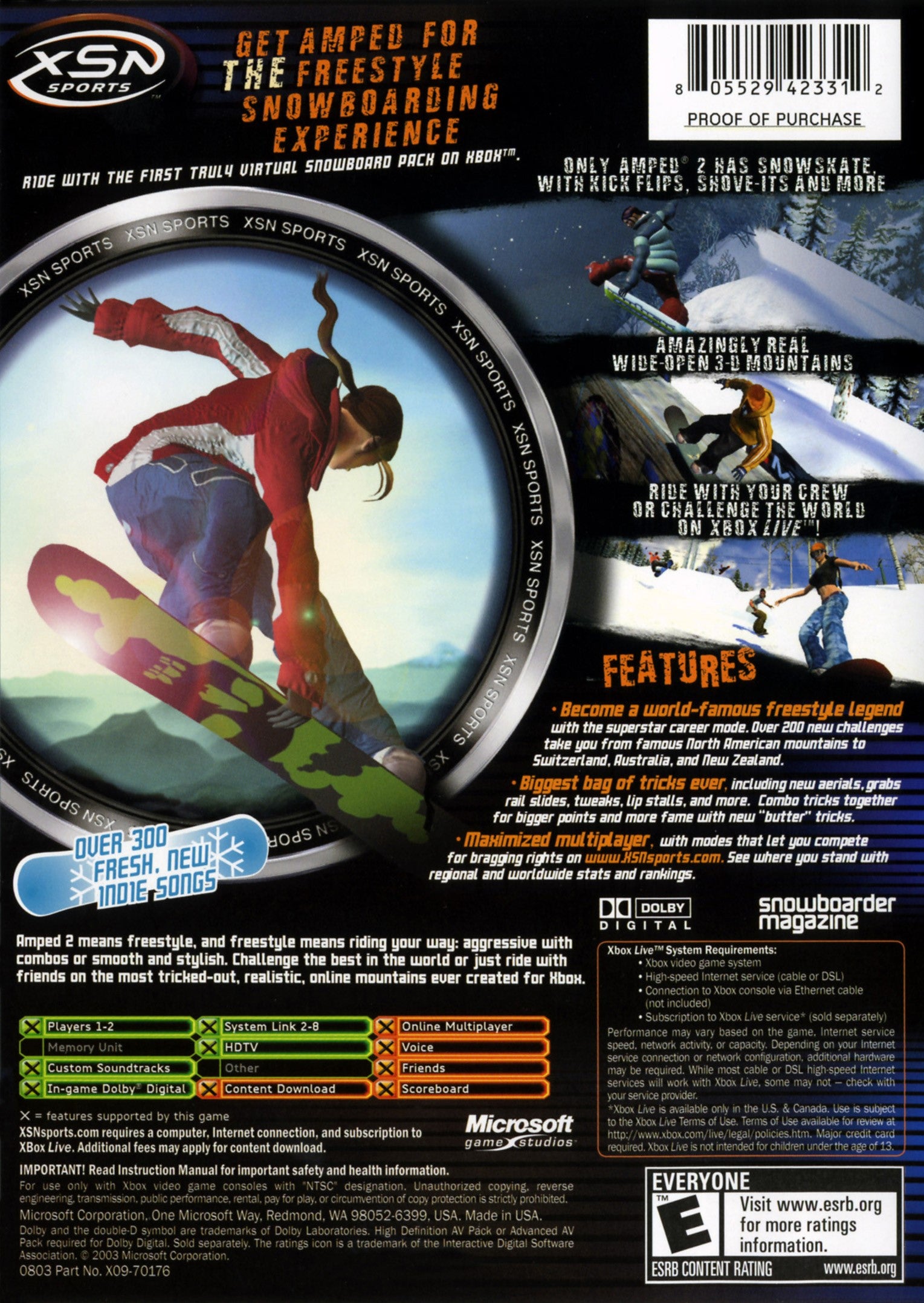 Amped 2 Xbox - Video Game - Used - CaveGamers - Image 2