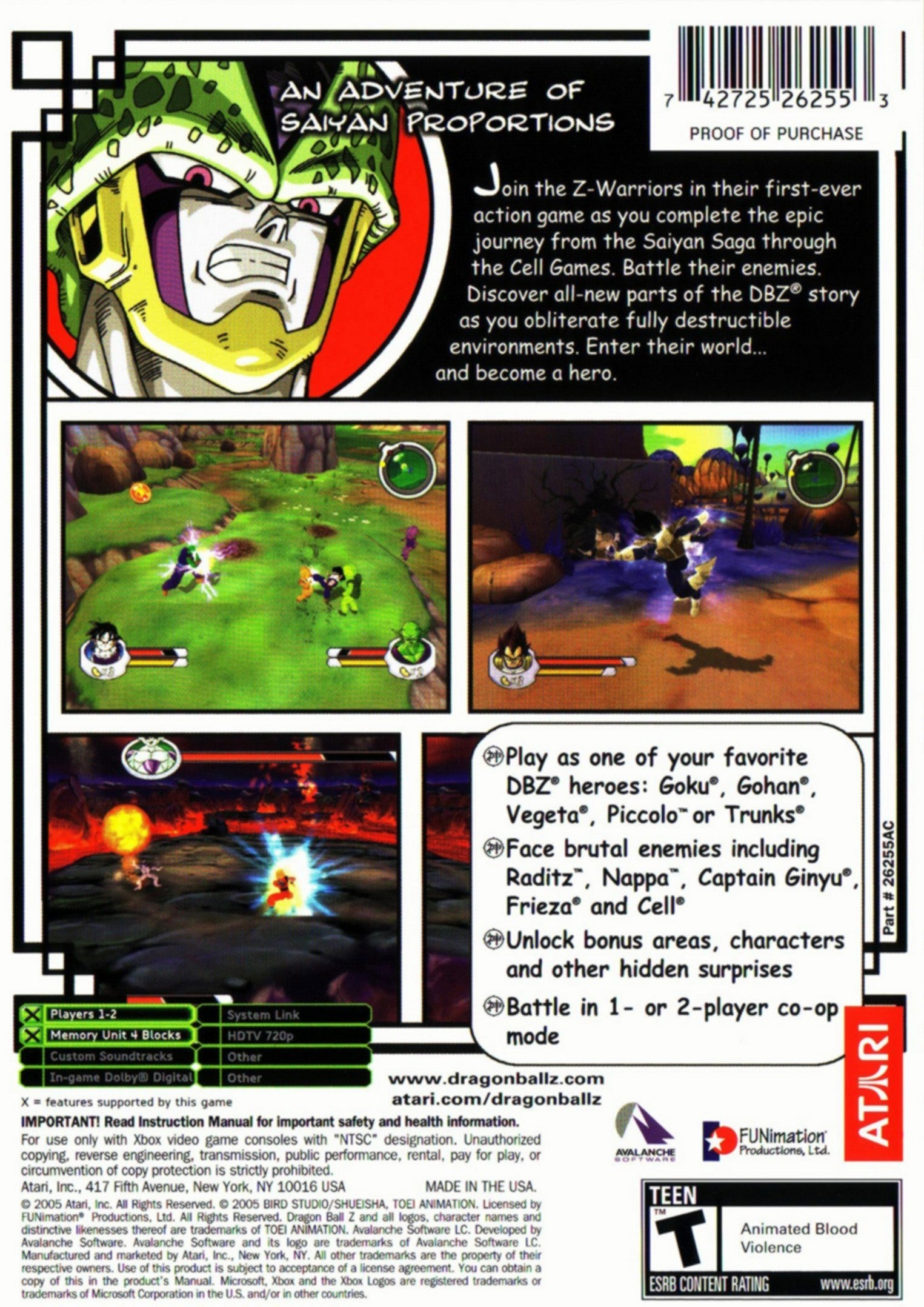 Dragon Ball Z: Sagas Xbox - Video Game - Used - CaveGamers - Image 2