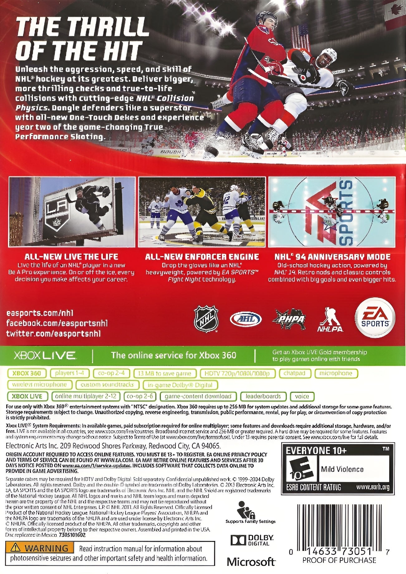 NHL 14 Xbox 360 - Video Game - Used - CaveGamers - Image 2