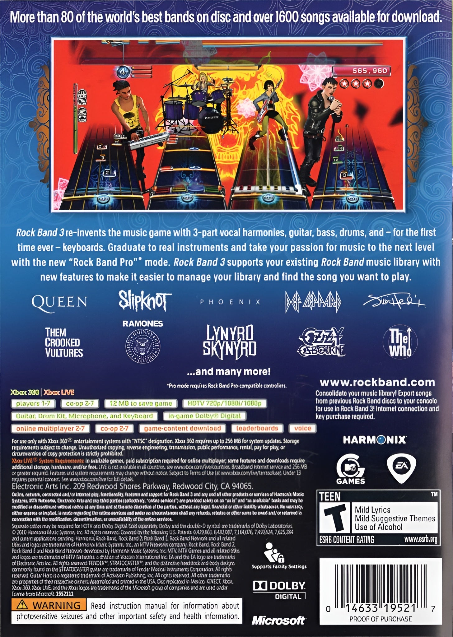 Rock Band 3 Xbox 360 - Video Game - Used - CaveGamers - Image 2