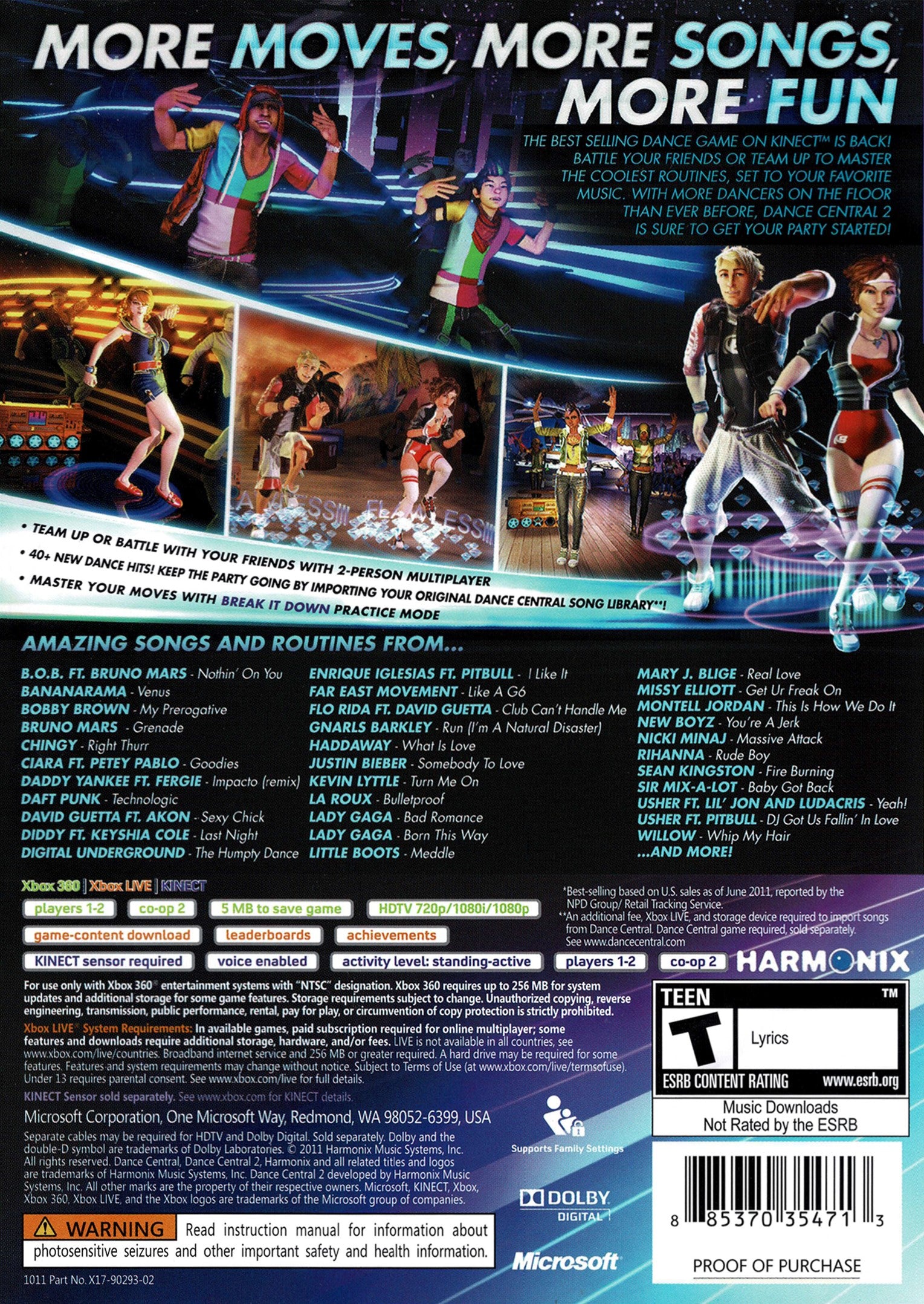 Dance Central 2 Xbox 360 - Video Game - Used - CaveGamers - Image 2
