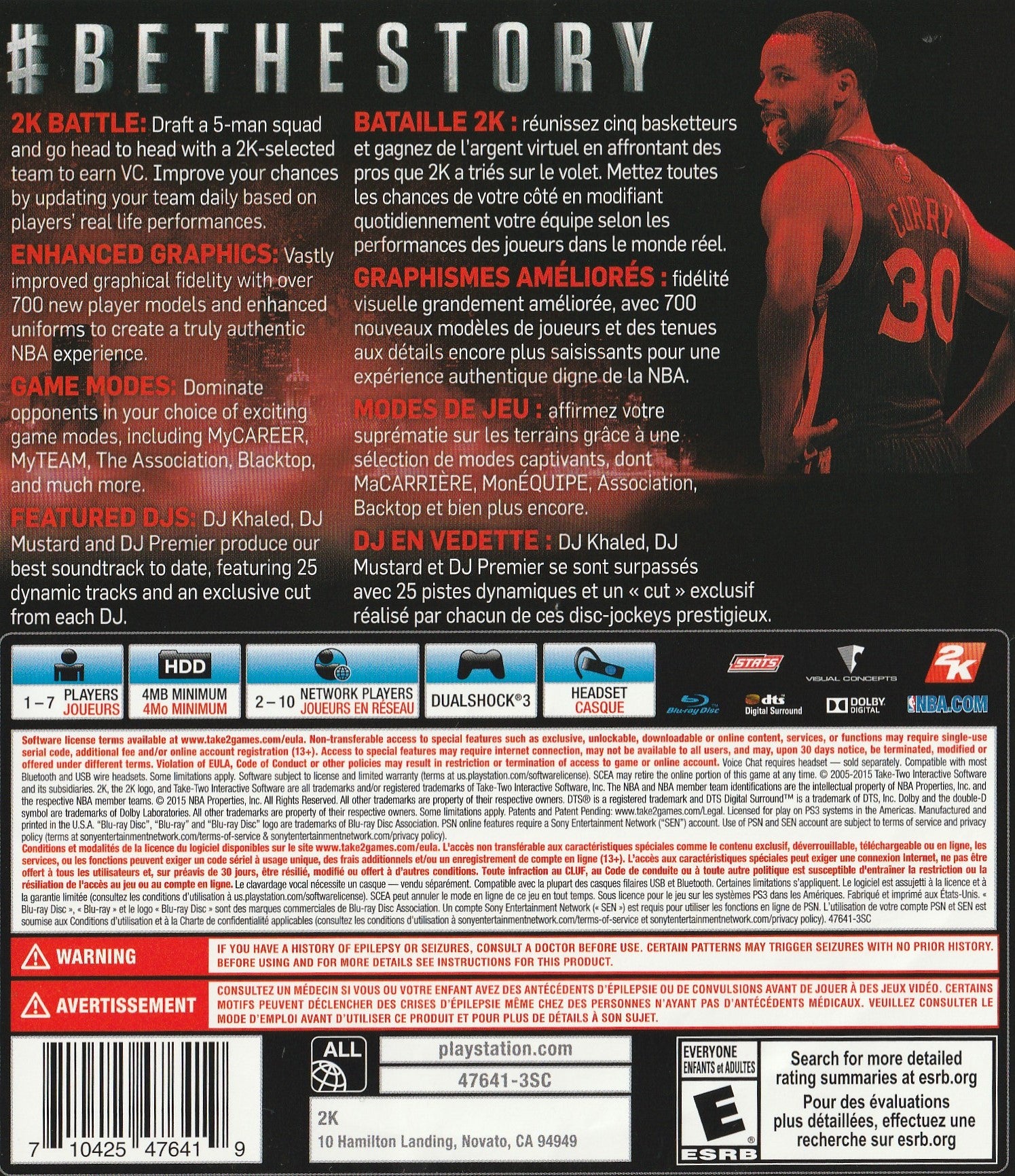 NBA 2K16 PS3 - Video Game - Used - CaveGamers - Image 2