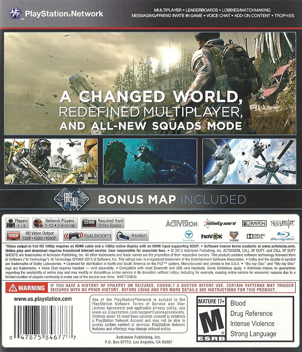 Call of Duty: Ghosts PS3 - Video Game - Used - CaveGamers - Image 2