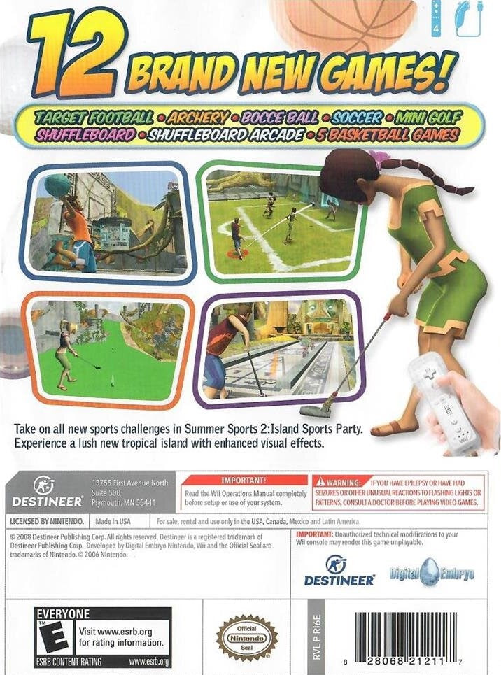 Island Sports Party Summer Sports 2 Wii - Video Game - Used - CaveGamers - Image 2