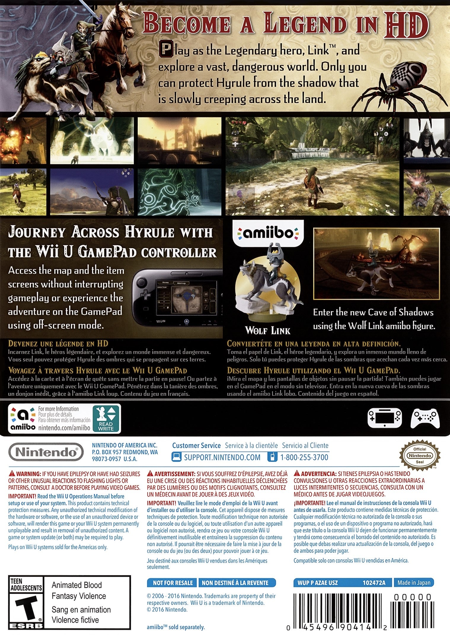 The Legend of Zelda: Twilight Princess HD Wii U - Video Game - Used - CaveGamers - Image 2