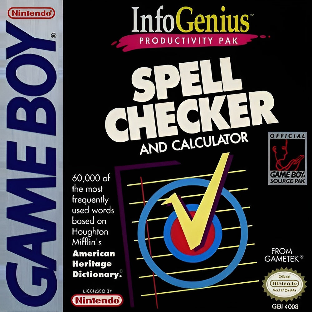 InfoGenius Spell Checker Game Boy - Video Game - Used - CaveGamers