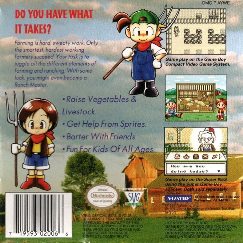 Harvest Moon GB Game Boy - Video Game - Used - CaveGamers - Image 2