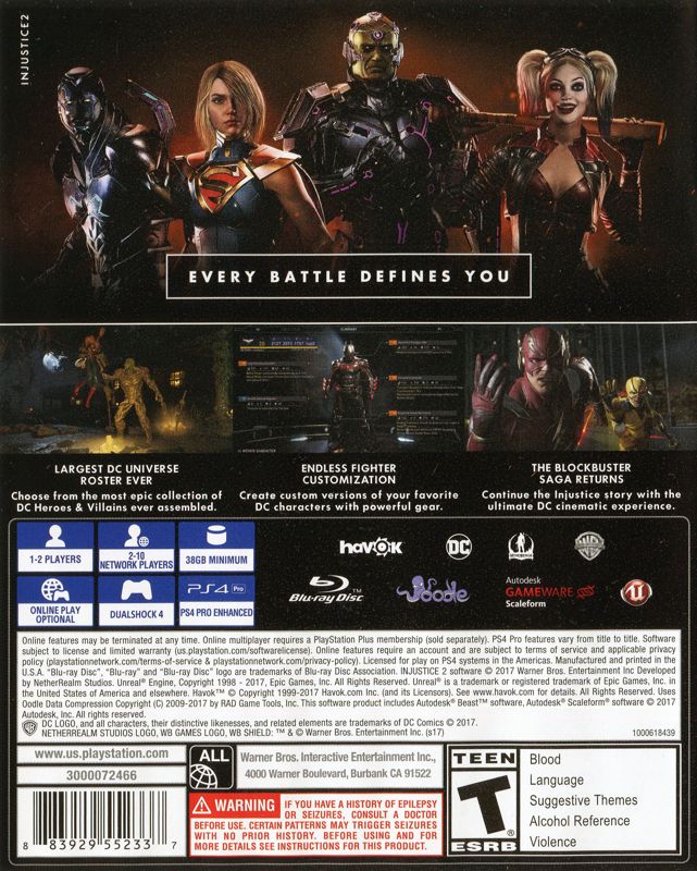 Injustice 2 PS4 - Video Game - Used - CaveGamers - Image 2