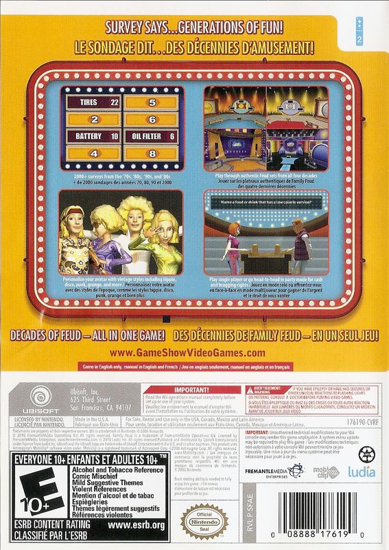Family Feud Decades Wii - Video Game - Used - CaveGamers - Image 2