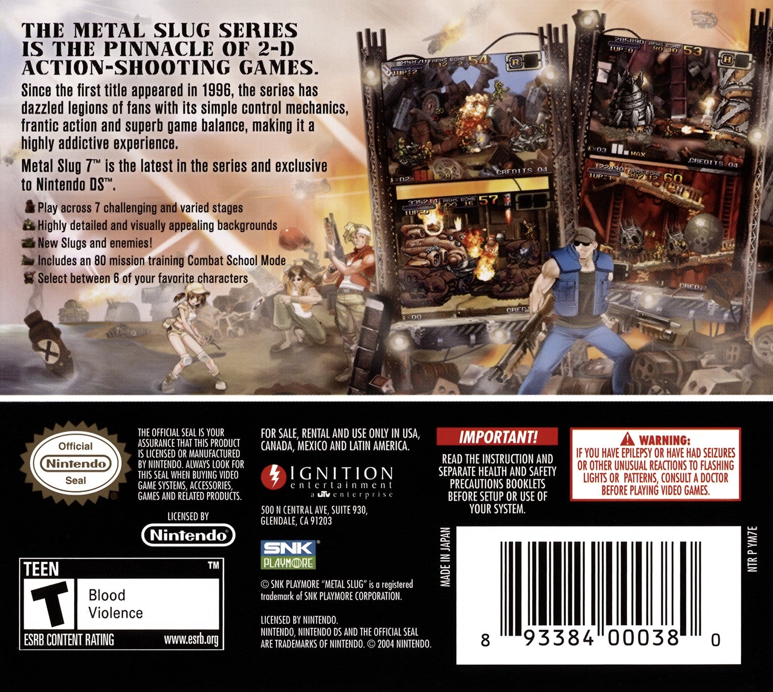 Metal Slug 7 DS - Video Game - Used - CaveGamers - Image 2