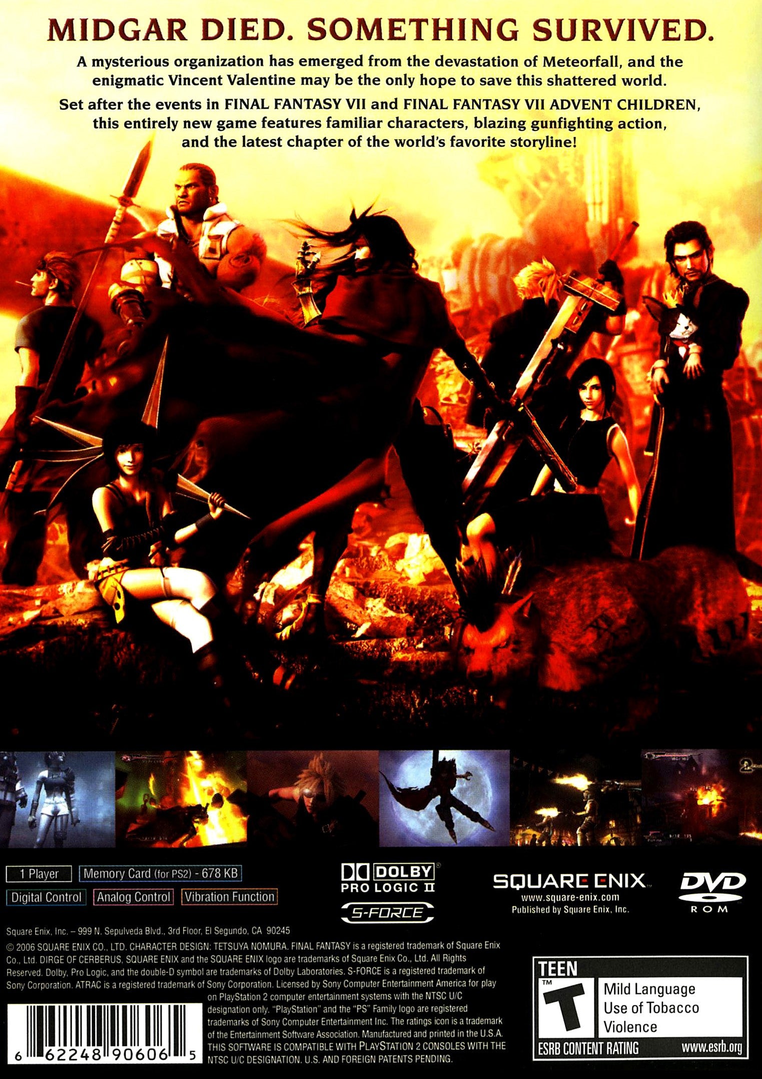 Final Fantasy VII Dirge Of Cerberus PS2 - Video Game - Used - CaveGamers - Image 2