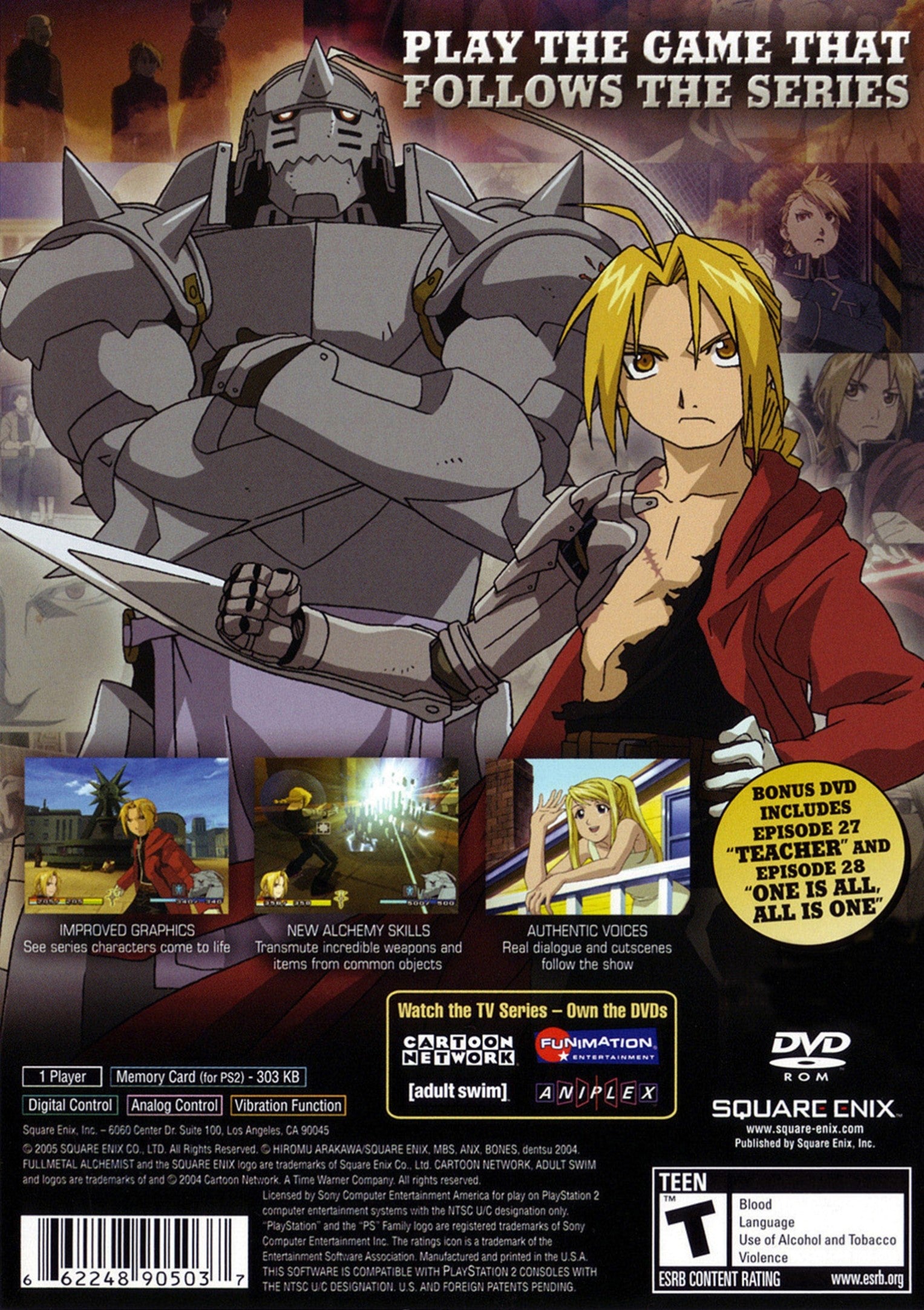 Fullmetal Alchemist 2 Curse Of The Crimson Elixir PS2 - Video Game - Used - CaveGamers - Image 2